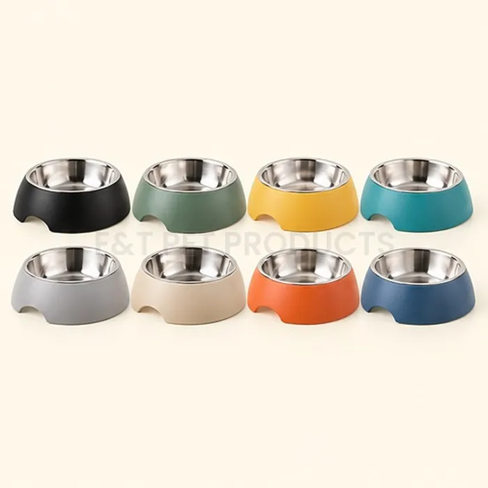 Minimalist Round Pet Bowl with Stainless Steel Insert (Small) — photo 2