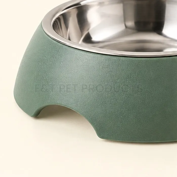Minimalist Round Pet Bowl with Stainless Steel Insert (Small) — photo 3