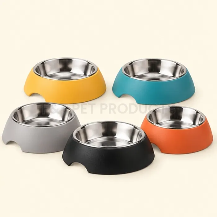 Minimalist Round Pet Bowl with Stainless Steel Insert (Medium) — photo 2