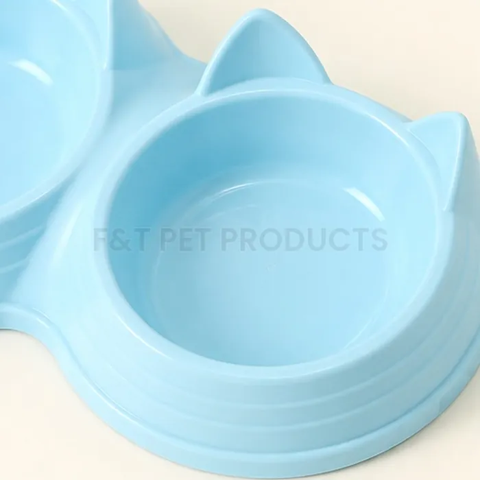 Cat-Ear Double Pet Bowl (Small) — photo 7