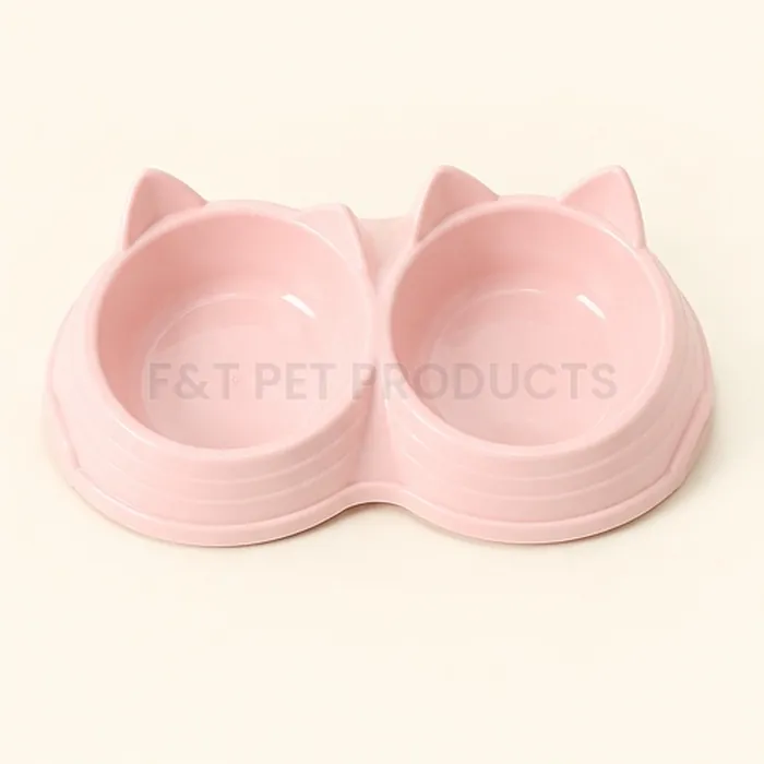 Cat-Ear Double Pet Bowl (Small) — photo 8