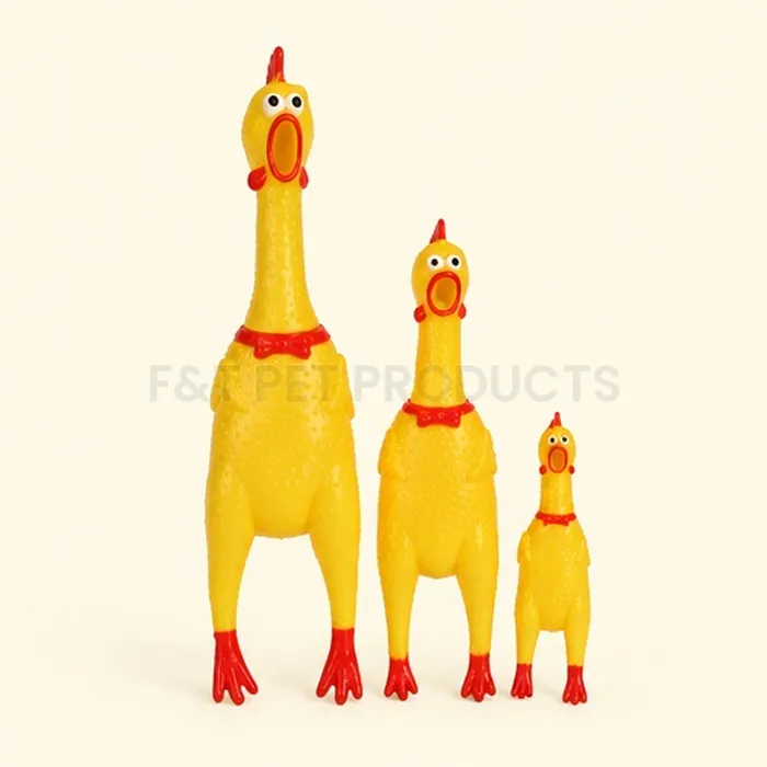 Screaming Chicken Squeaky Toy (Small, 16 cm) — wholesale plush & squeaky from F&T Pet Products