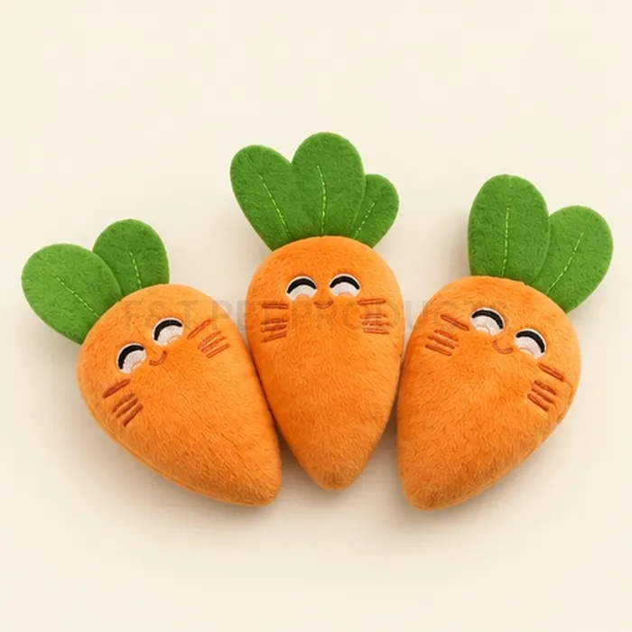 Carrot Plush Toy — wholesale plush & squeaky from F&T Pet Products