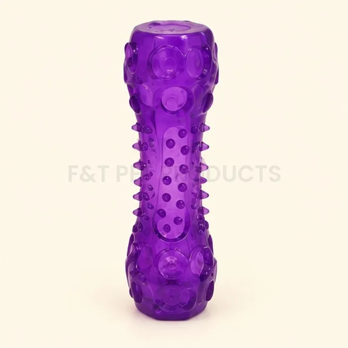 Transparent Teething Dumbbell Chew Toy (17 cm) — photo 4