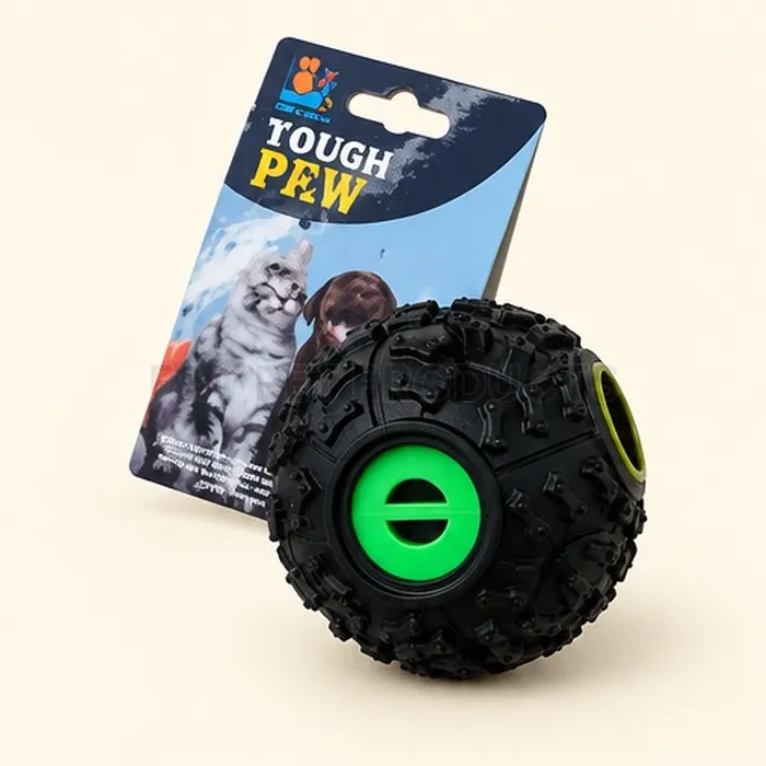 Squeaky Treat-Dispensing Ball (7.5 cm) — wholesale balls & fetch from F&T Pet Products