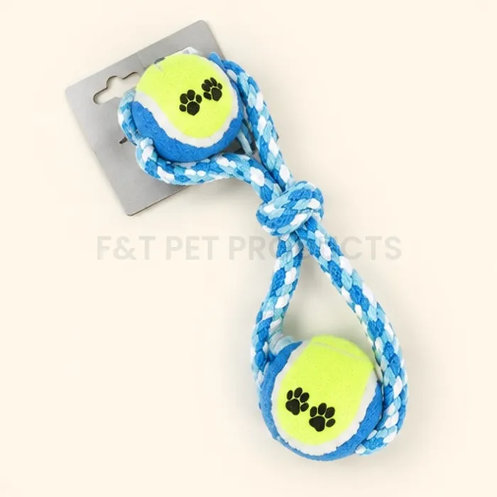 Figure-8 Double-Ball Cotton Rope Toy (30 cm) — photo 2