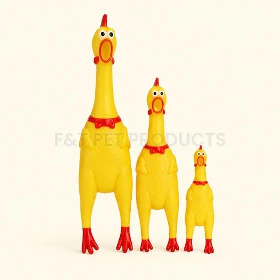 Screaming Chicken Squeaky Toy (Medium, 31 cm) — wholesale plush & squeaky from F&T Pet Products