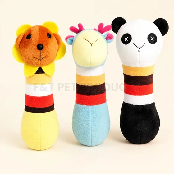 Rainbow Animal Plush Toy: Panda, Lion and Deer — wholesale plush & squeaky from F&T Pet Products