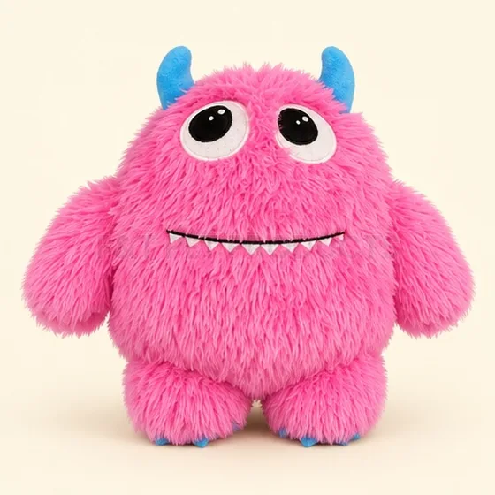 Pink Little Monster Plush Toy — wholesale plush & squeaky from F&T Pet Products